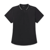 UNRL Women's Black Amelia Short Sleeve Polo