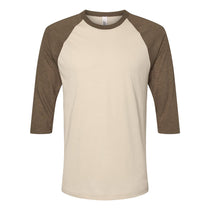 American Apparel Unisex Heather Bone/Heather Army CVC Three-Quarter Sleeve Tee