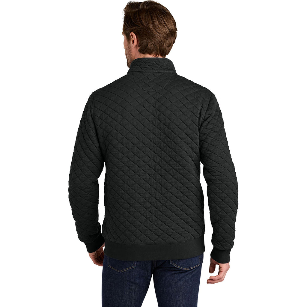 Brooks Brothers Men's Deep Black Diamond Quilt 1/4-Zip