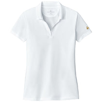 Brooks Brothers Women's White Mesh Pique Performance Polo