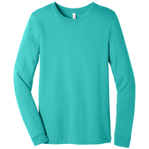 Bella + Canvas Unisex Teal Jersey Long Sleeve Tee