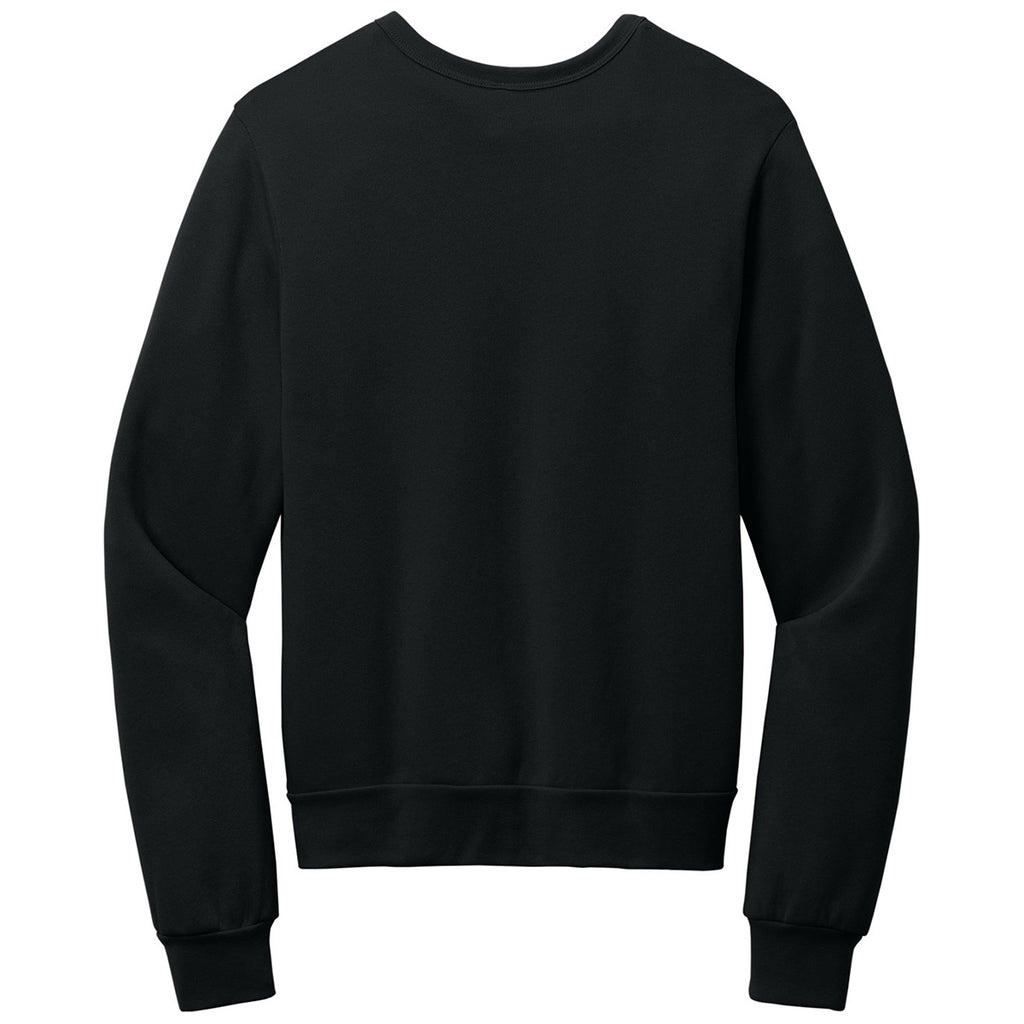 Bella + Canvas Unisex Black Sponge Fleece Classic Crewneck Sweatshirt