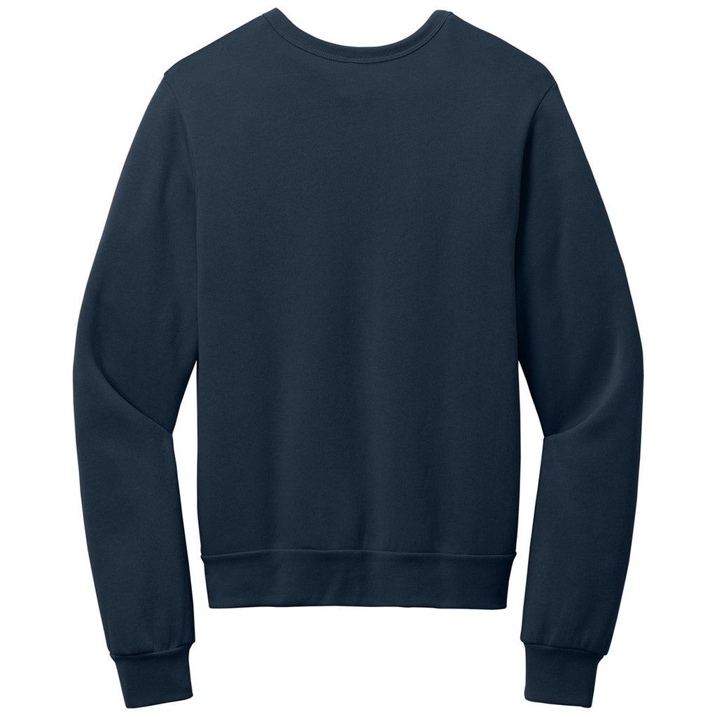 Bella + Canvas Unisex Navy Sponge Fleece Classic Crewneck Sweatshirt