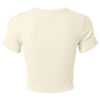 American Apparel Women's Bone Baby Rib Cropped Tee