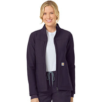 Carhartt Women's Black Plum Three-Pocket Bonded Fleece Jacket