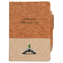 Debco Brown/White Montado Cork And Linen Journal