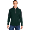 Core 365 Men's Forest/Carbon Market Snag Protect Mesh Colorblock Quarter-Zip Pullover