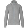 Landway Women's Heather Grey Seneca Quilted Full-Zip Sweater