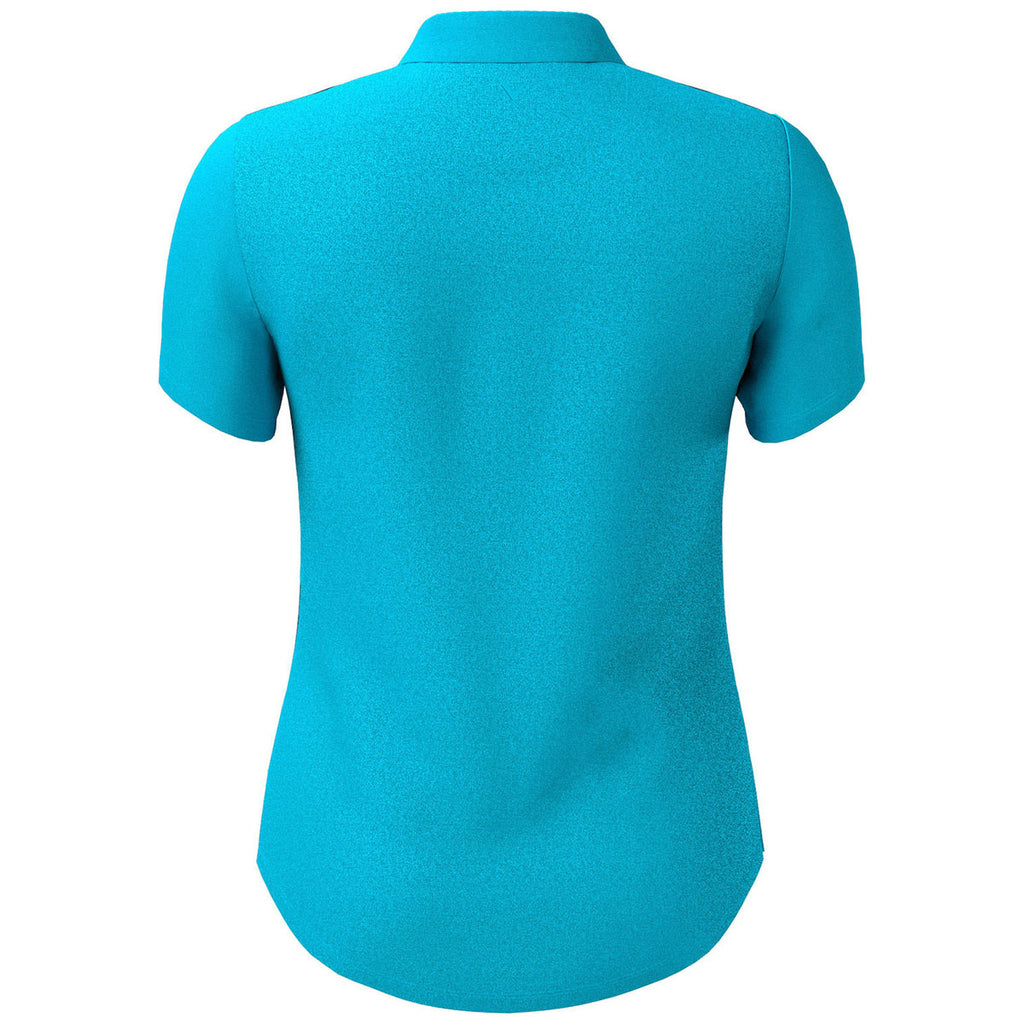 Callaway Women's Blue Atoll Short Sleeve Tournament Polo