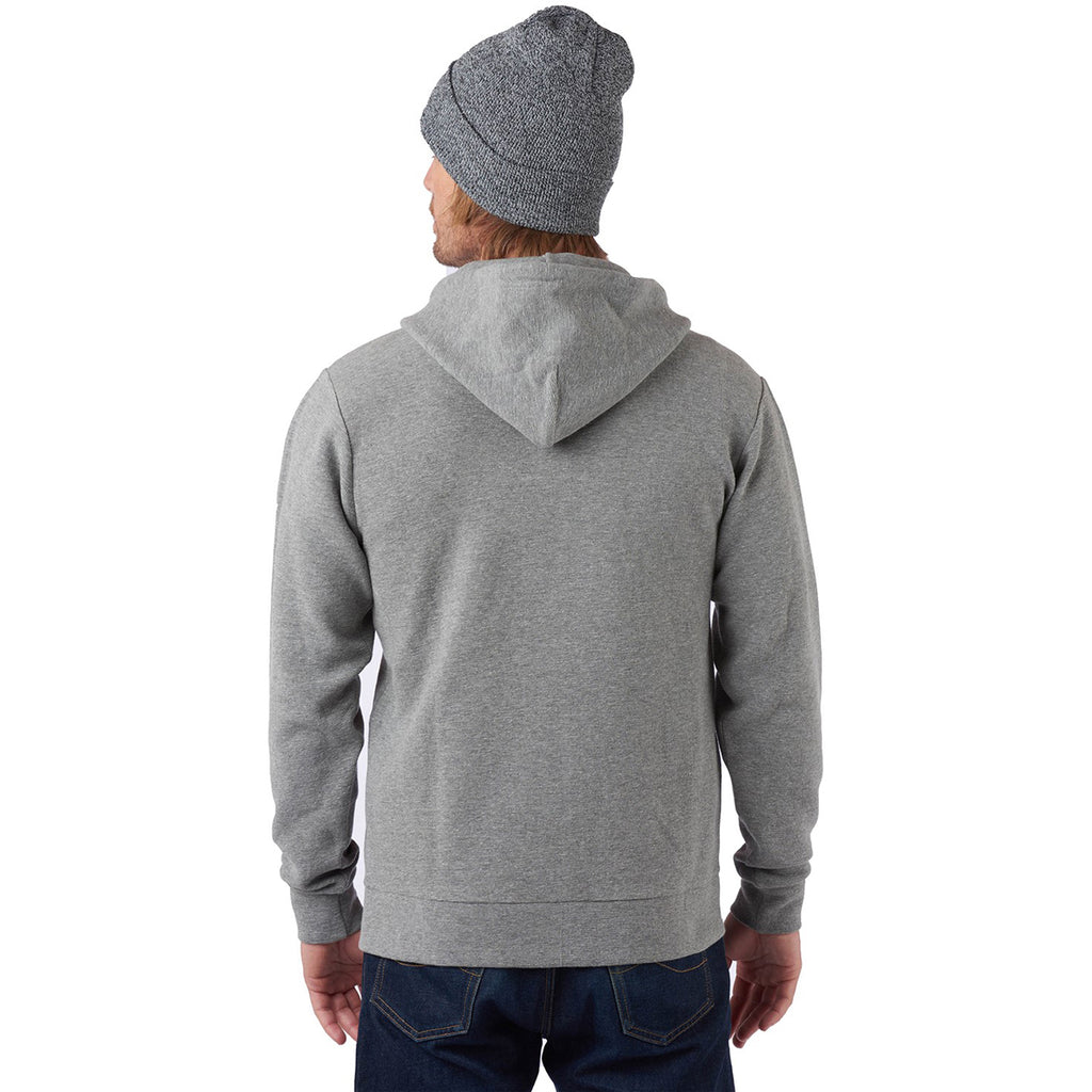 Landway Unisex Heather Grey Ottoman Textured Hoodie