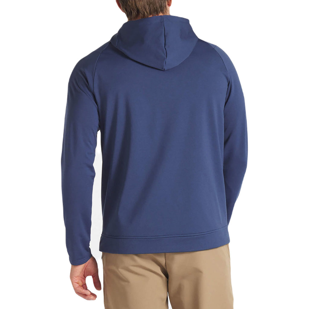 UNRL Men's Harbor Blue Crossover Half-Zip Hoodie