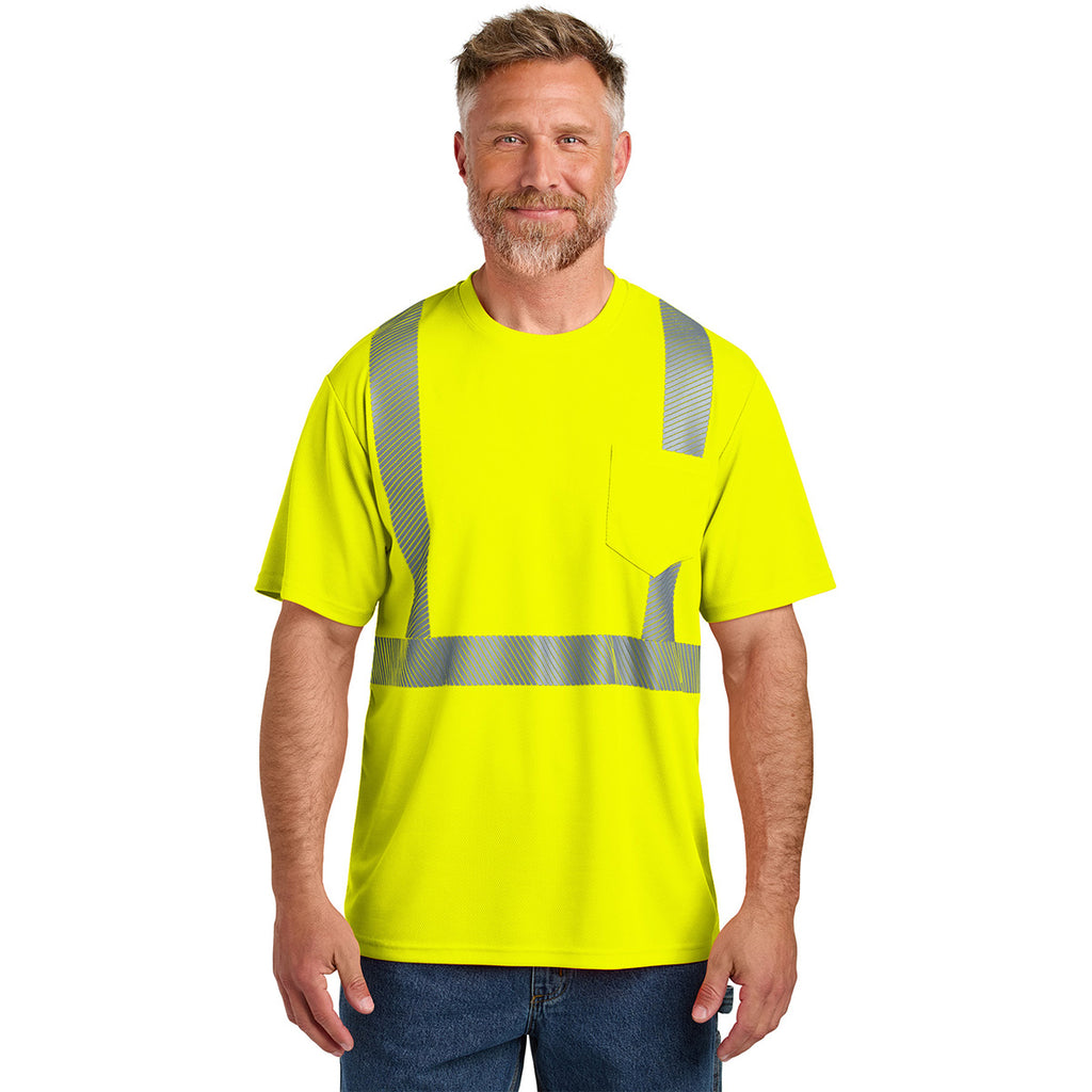 CornerStone Unisex Safety Yellow ANSI 107 Class 2 Segmented Tape Tee