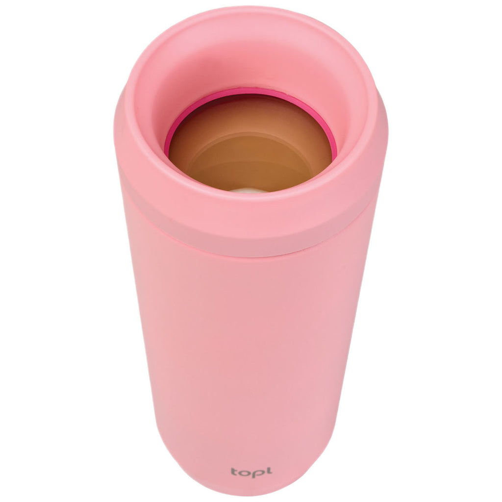TOPL Pink 16 oz. Double Wall, Recycled Stainless Steel 360° Tumbler