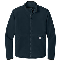 Carhartt Men's Navy Textured Full-Zip Fleece Jacket