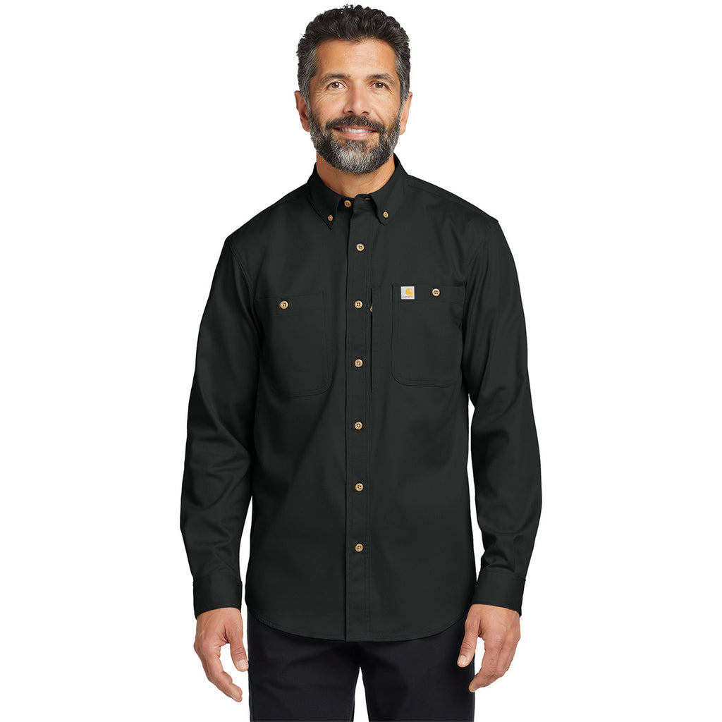 Carhartt Men's Black Rugged Professional Series Long Sleeve Shirt