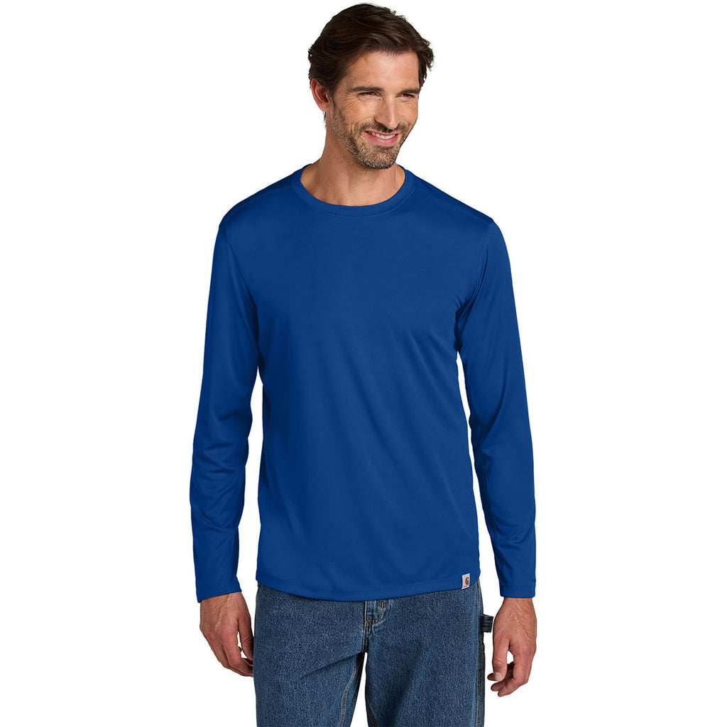 Carhartt Men's Royal Glass Blue Force Sun Defender Long Sleeve T-Shirt
