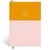 Papier Pink/Mustard Colorblock Lined Notebook