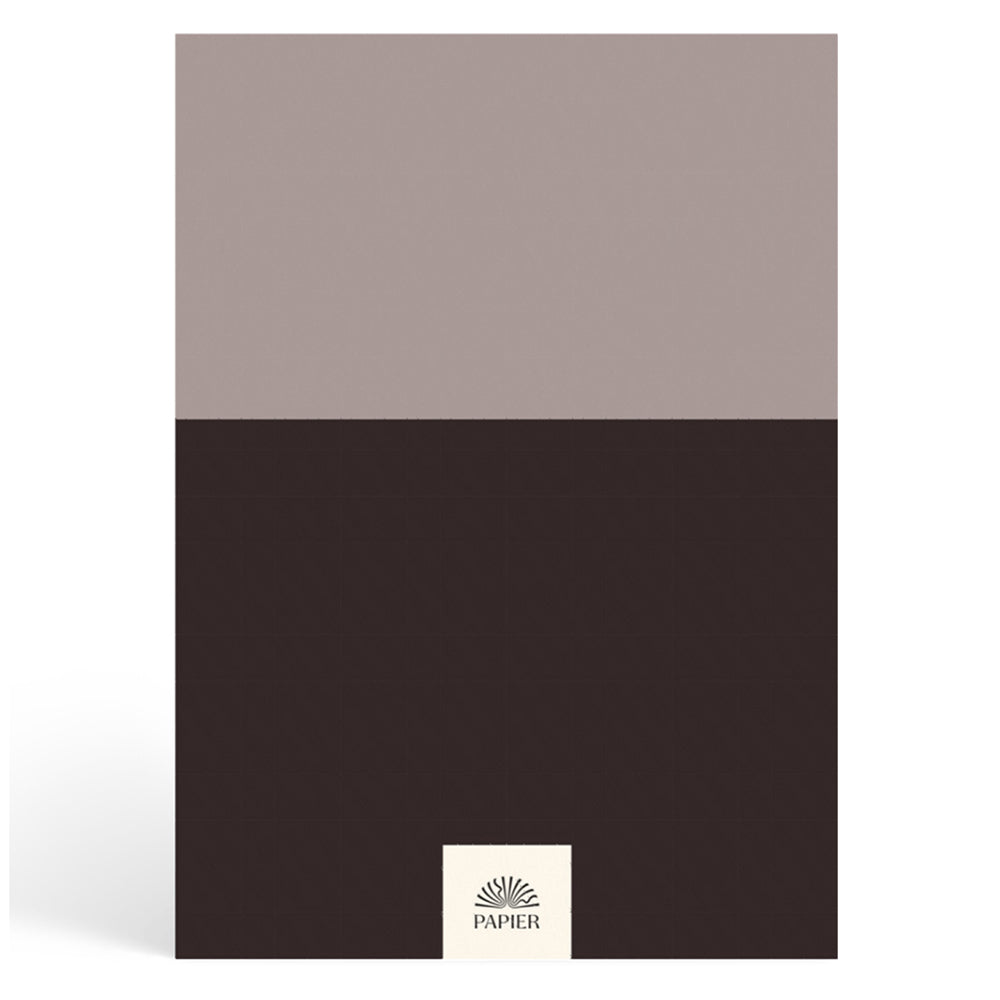 Papier Brown/Charcoal Colorblock Wellness Journal