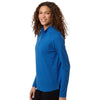 Devon & Jones Women's French Blue Seaton Pebble Textured Quarter-Zip Pullover