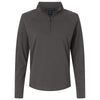 Devon & Jones Women's Graphite Seaton Pebble Textured Quarter-Zip Pullover