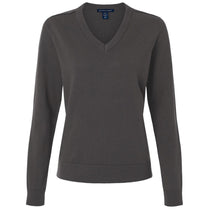 Devon & Jones Women's Graphite New Classics V-Neck Sweater