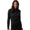Devon & Jones Women's Black New Classics Quarter-Zip Sweater