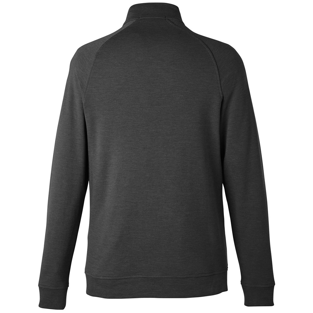 Devon & Jones Men's Black Melange New Classics Charleston Quarter-Zip Pullover