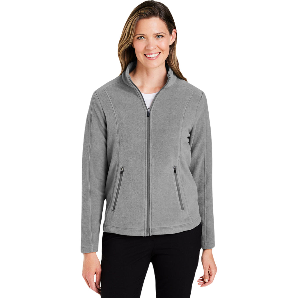 Devon & Jones Women's Graphite CrownLux Performance Fleece Full-Zip