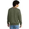 District Men's Military Green Perfect Weight Fleece Crew