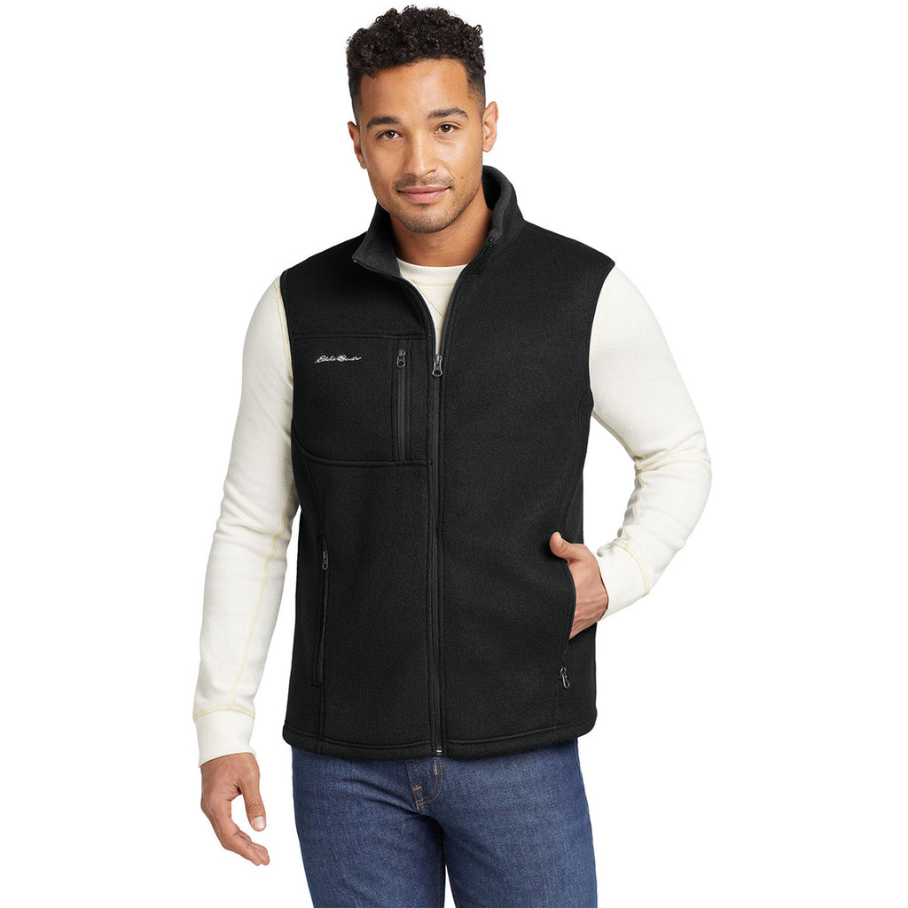Eddie Bauer Men's Black Fleece Vest