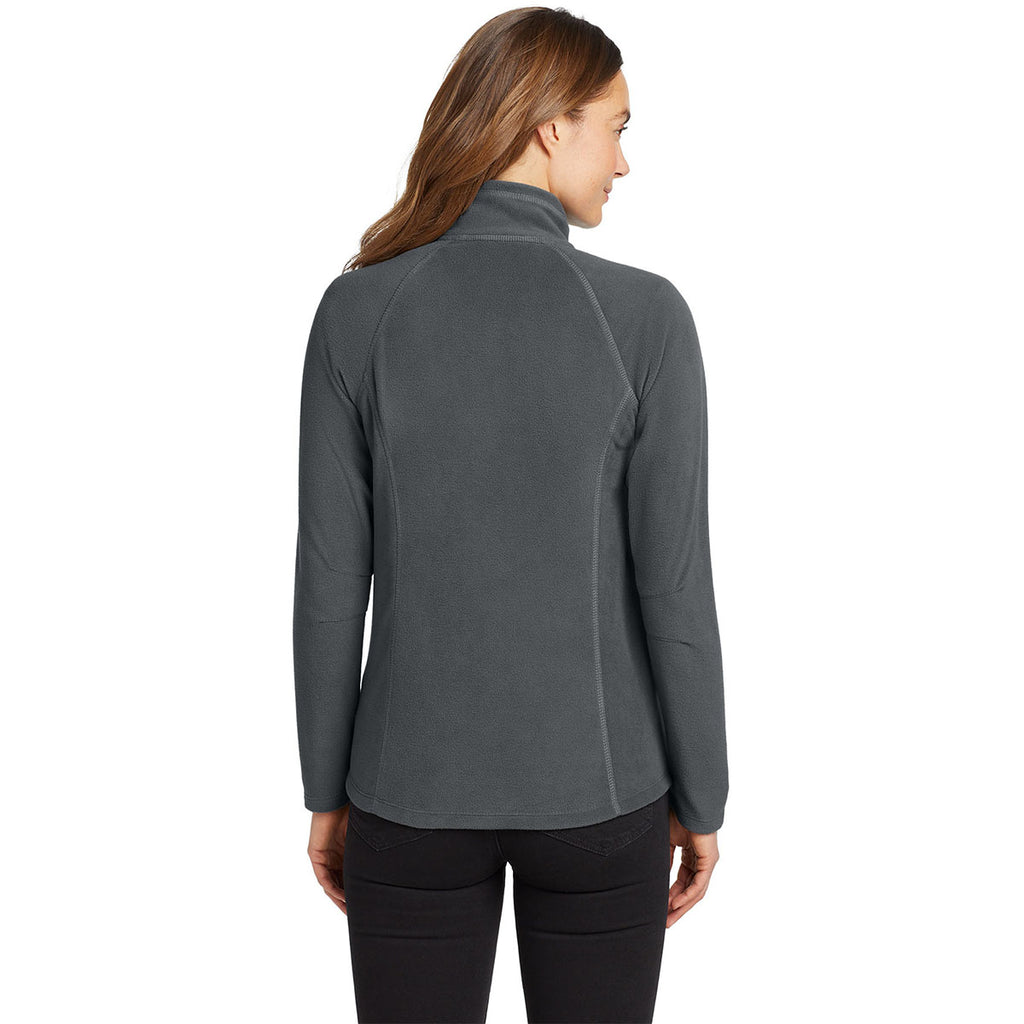 Eddie Bauer Women's Grey Steel Full-Zip Microfleece Jacket