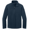 Eddie Bauer Men's Navy Half Zip Microfleece Jacket