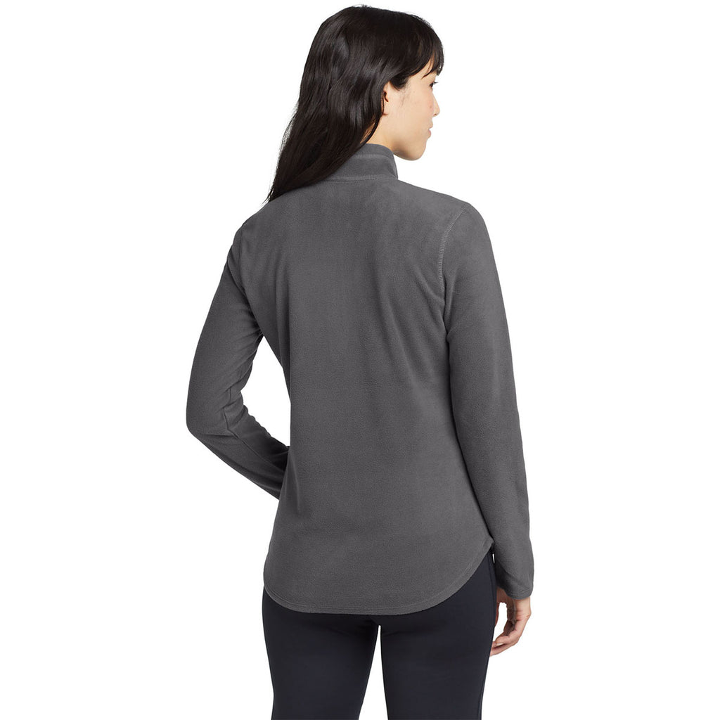 Eddie Bauer Women's Grey Steel Half Zip Microfleece Jacket