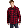 Eddie Bauer Men's Radish/ Black Woodland Shirt Jacket