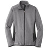 Eddie Bauer Women's Grey Heather Full-Zip Heather Stretch Fleece Jacket