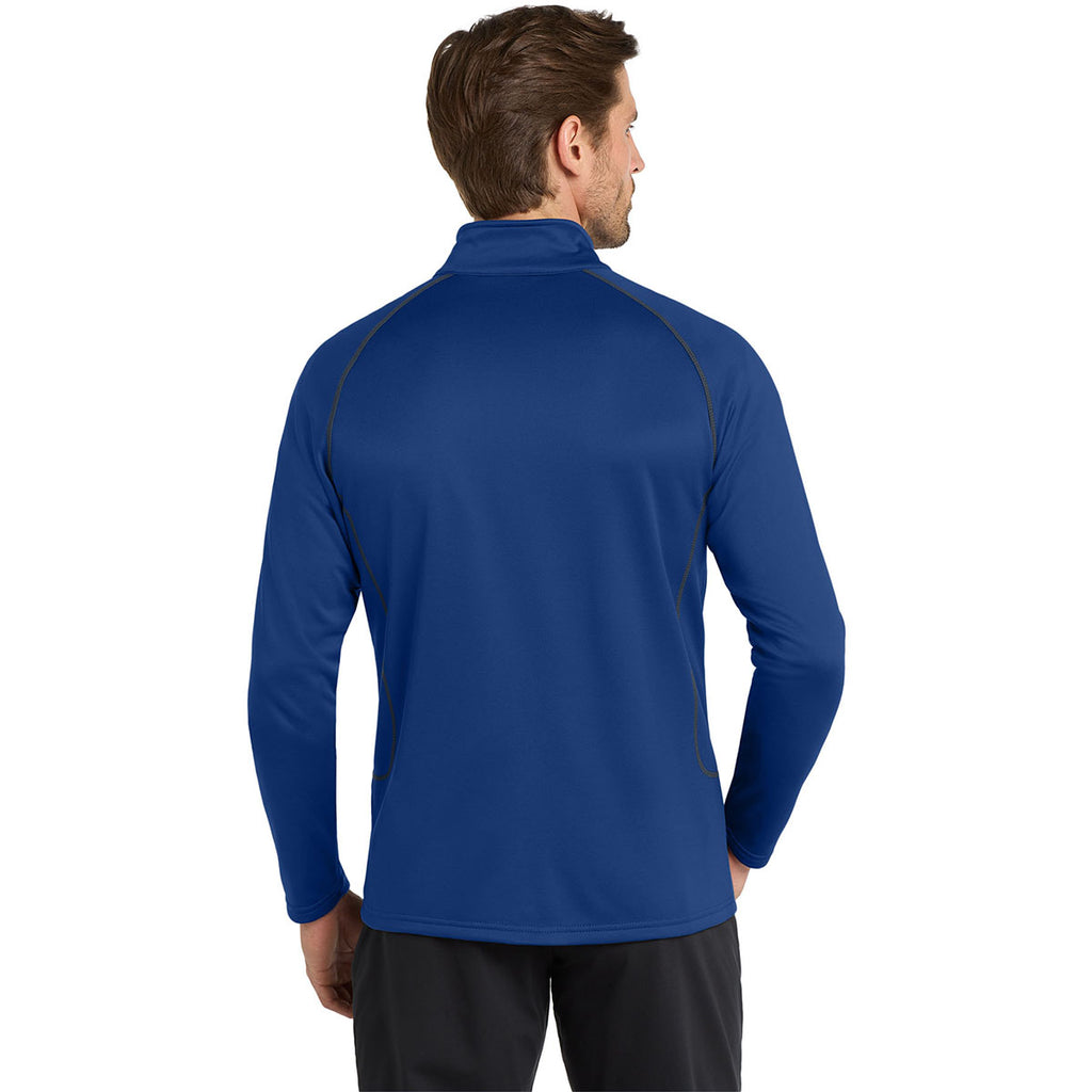 Eddie Bauer Men's Cobalt Blue Smooth Fleece Base Layer Full-Zip