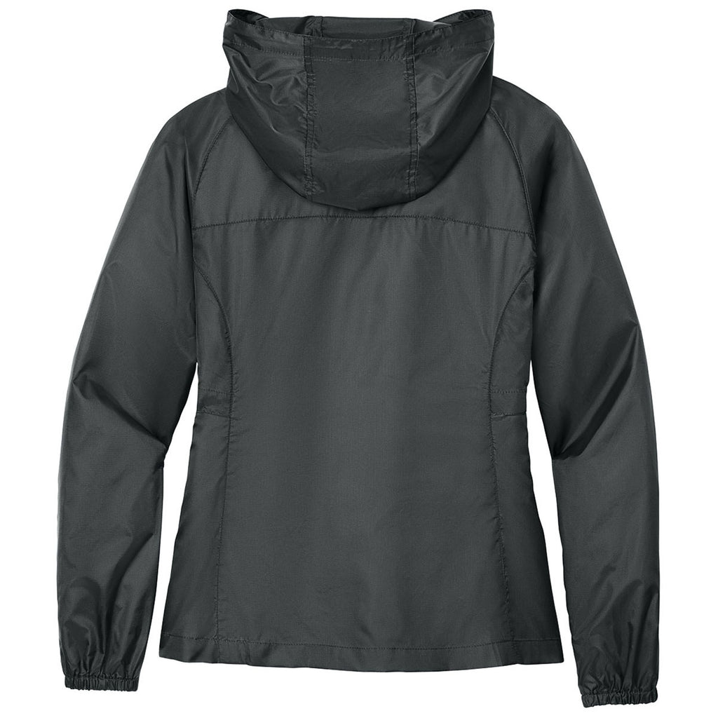 Eddie Bauer Women's Grey Steel Packable Wind Jacket