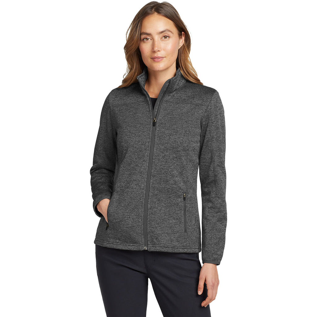 Eddie Bauer Women's Black Heather/Black StormRepel Soft Shell Jacket