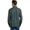 Eddie Bauer Men's Soft Olive Plaid Long Sleeve Favorite Flannel Plaid Shirt