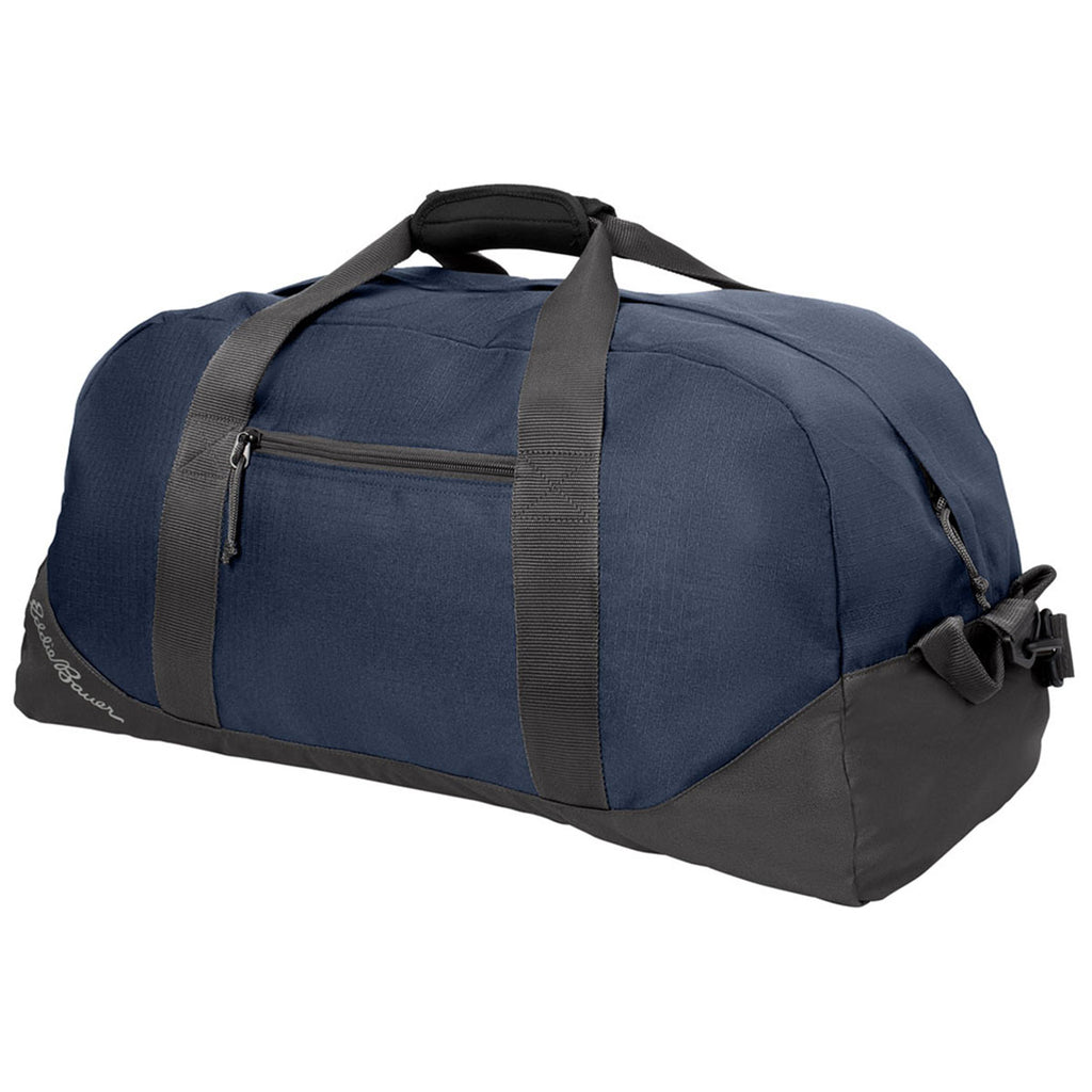 Eddie Bauer Coast Blue/Grey Steel Large Ripstop Duffel