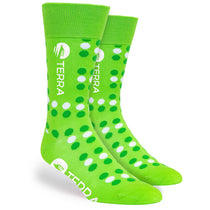 Pop Promos Green Shades Large Polka Dot Dress Socks