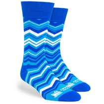 Pop Promos Blue Shades Chevron Dress Socks