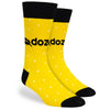 Pop Promos Yellow & Black Small Polka Dot Dress Socks