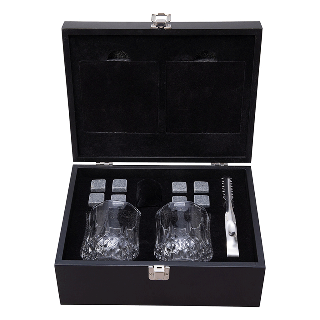 Logomark Downey Black 14-Piece Whiskey Set