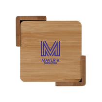 Logomark Brandon IV 4-Piece Bamboo Coaster Set