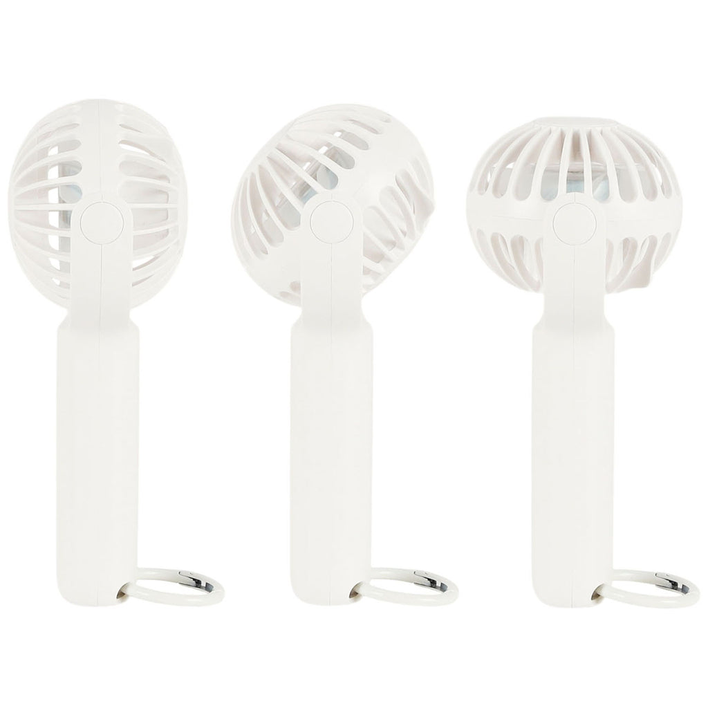 Logomark White Gale Rechargeable Hand Fan