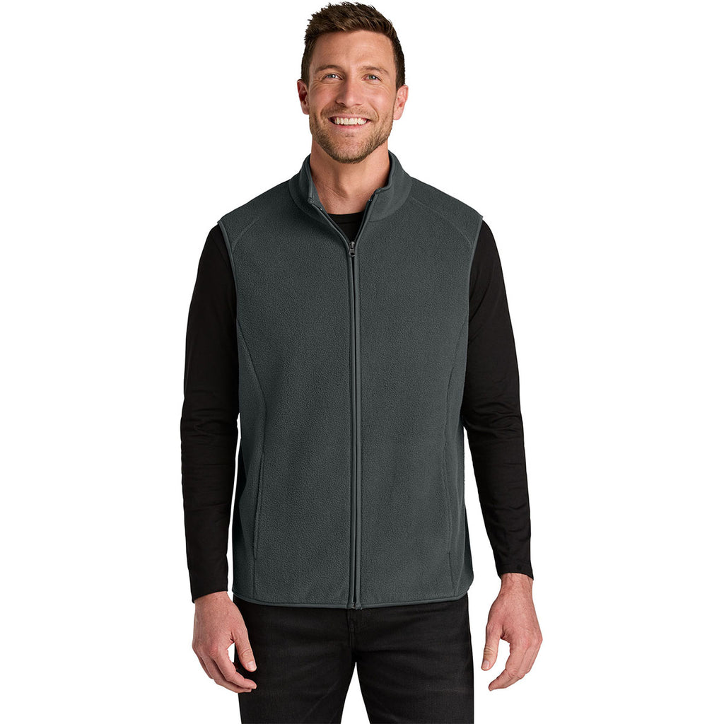 Port Authority Men's Grey Steel C-FREE Fleece Vest