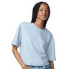 American Apparel Women's Powder Blue French Terry Mid-Length Boxy Top