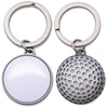 Ball Pro Silver Golf Ball Shaped Metal Keychain