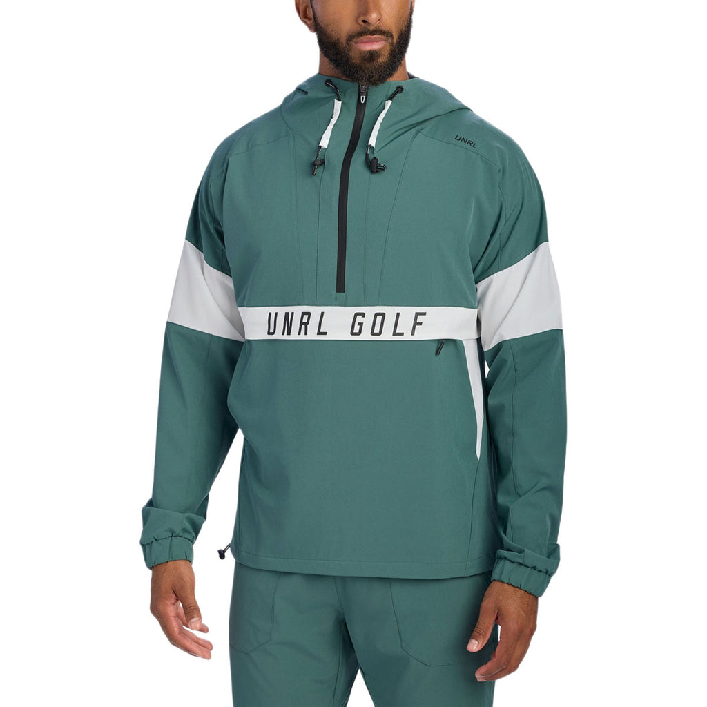 UNRL Men's Spruce Golf DWR Track Jacket